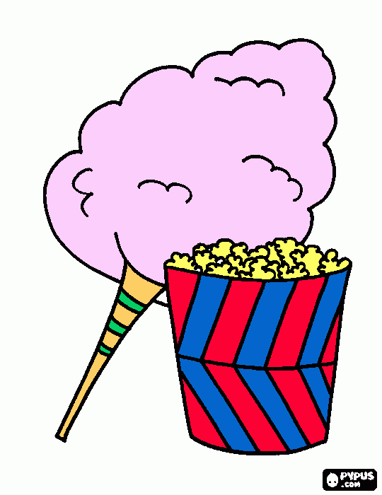 Popcorn Machine Colouring Pages  Page 2 