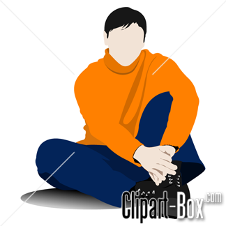 Related Man Sit On Floor Cliparts