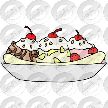 Split Picture For Classroom   Therapy Use   Great Banana Split Clipart