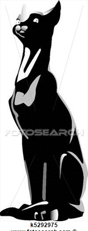 Stock Illustration Of Stylized Egyptian Cat K5292975   Search Clipart