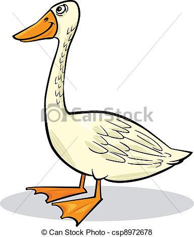 Vector   Cartoon Goose   Stock Illustration Royalty Free