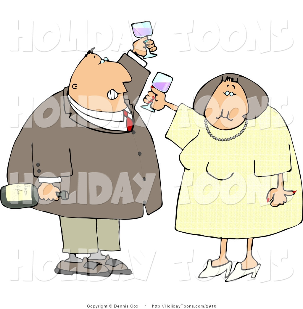 Wine While Celebrating New Years Holiday Holiday Clip Art Djart