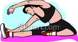 Woman Getting Ready To Work Out   Royalty Free Clipart Picture