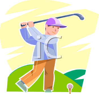 0511 0809 2215 3745 Tennaged Boy Playing Golf Clipart Image Jpg