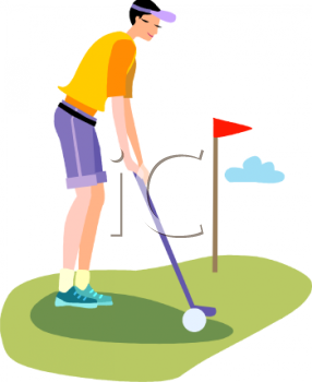 0511 0810 1517 2634 Young Man Playing Golf Clipart Image Jpg
