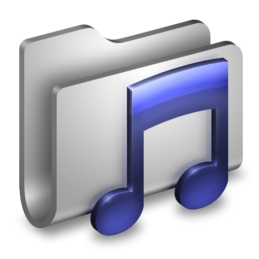 3d Music Folder White Icon Png Clipart Image   Iconbug Com