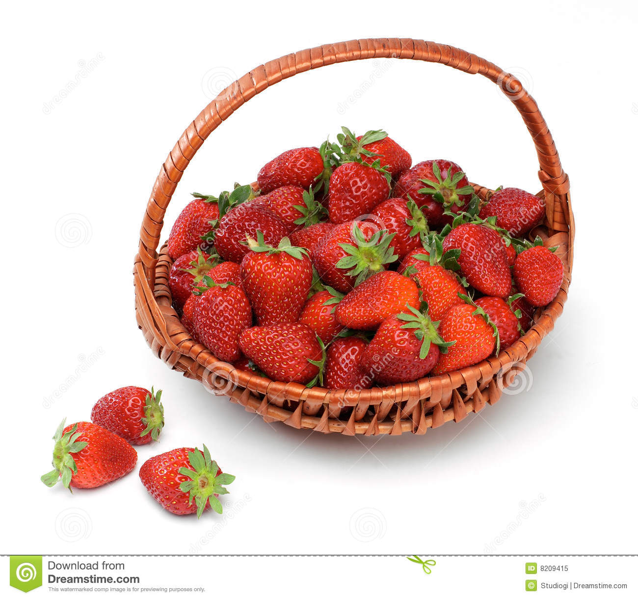 Basket Of Strawberries Royalty Free Stock Photo   Image  8209415