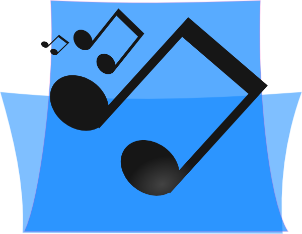 Blue Music Folder Clip Art At Clker Com   Vector Clip Art Online