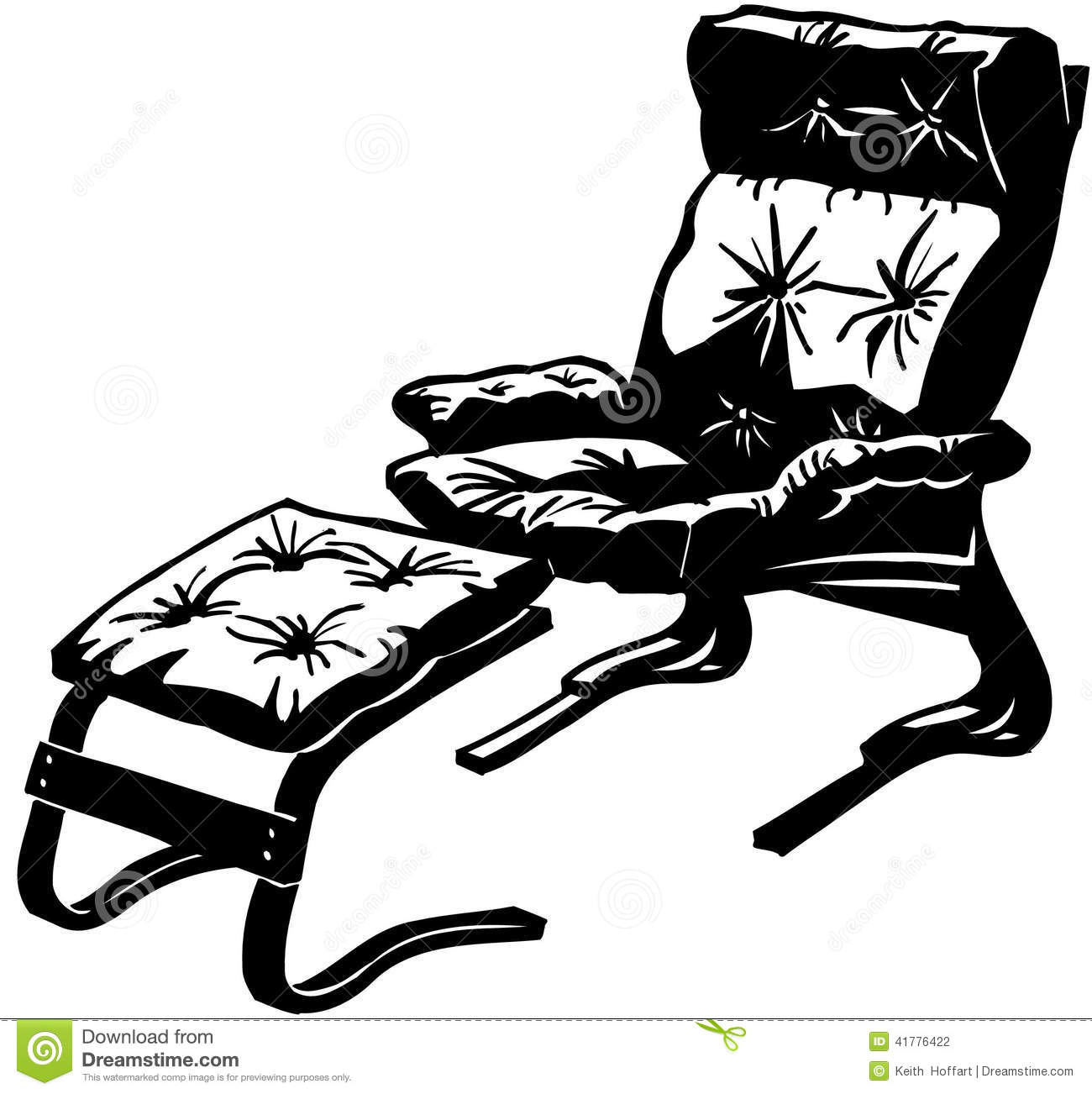 Chair With Ottoman Cartoon Vector Clipart Stock Vector   Image    