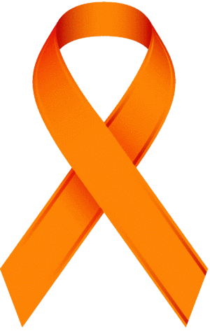 Clip Art Of An Orange Awareness Ribbon   Open Clip Art Library
