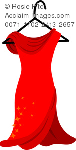 Clipart Illustration Of Beautiful Formal Gown Or Dress