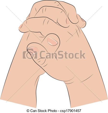 Clipart Vector Of Childs Hands In Prayer   A Vector Illustration Of A