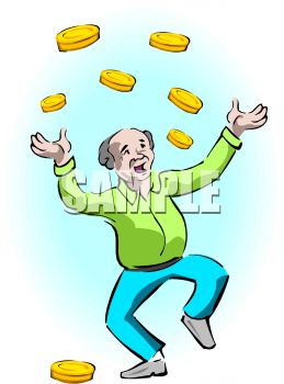 Happy Old Man Clipart Happy Old Man With Lots