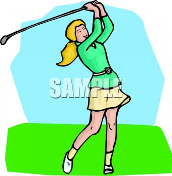 Junta Clipart 0511 0905 1901 0774 Young Woman Playing Golf Clipart
