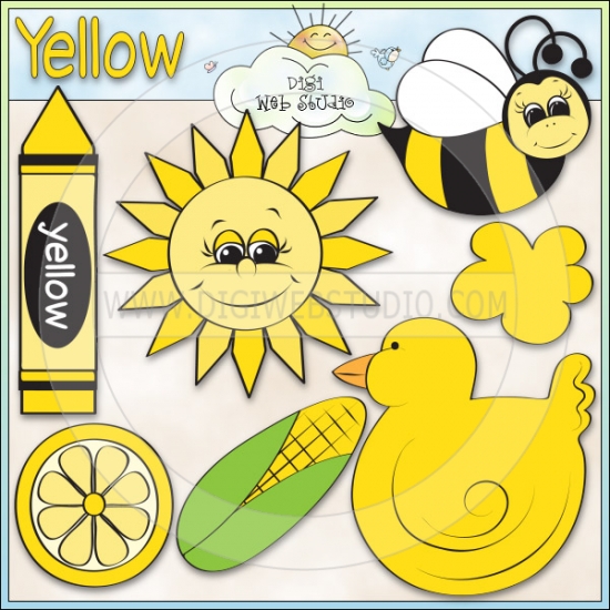 Learn The Color Yellow   Ne Early Learning Trina Clark Clip Art   Digi