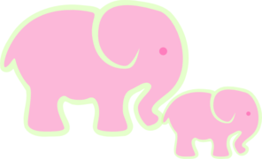 Little Pink Elephant Clip Art