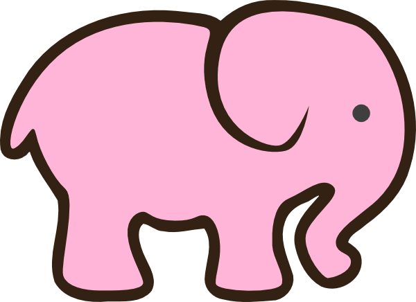 Pink Elephant Clip Art At Clker Com   Vector Clip Art Online Royalty