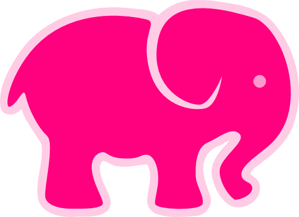 Pink On Pink Elephant Clip Art  Png And Svg