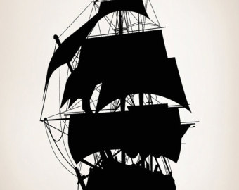 Pirate Ship Silhouette Clip Art Pirate Ship Silhouette