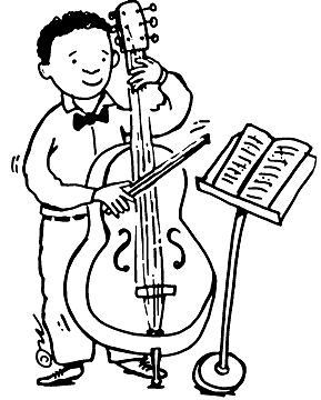Playing Cello   Clip Art Gallery