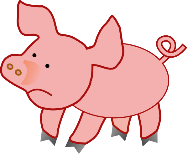 Small Pig Unhappy Clip Art   Vector Clip Art Online Royalty Free