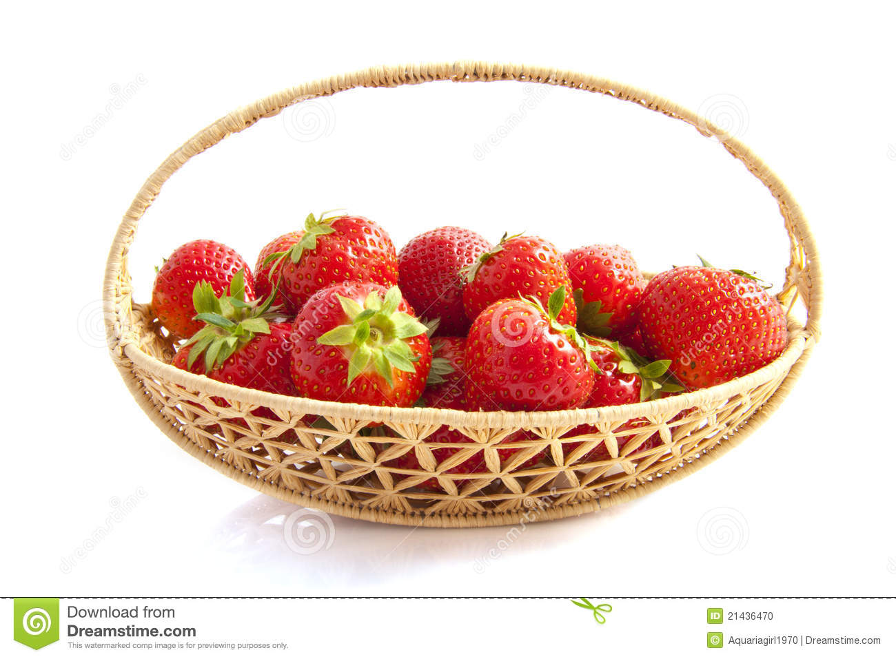 Strawberry Basket Stock Photo   Image  21436470