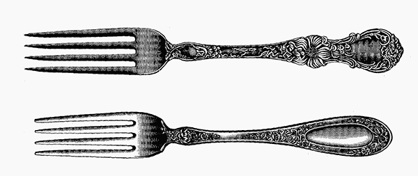 Vintage Fork Clipart Spoons And Forks Clip Art