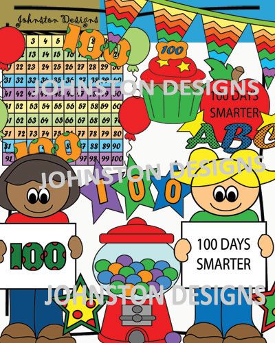 100th Day Of School Celebration Clipart Images With 300 Dpi