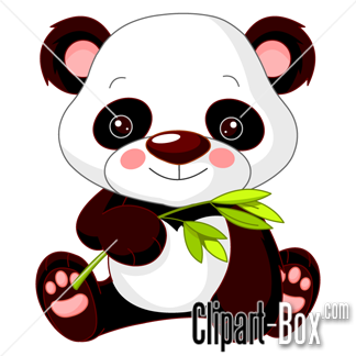 Baby Panda Bear Eating Bamboo Royalty Free Clipart Image Wallpaper
