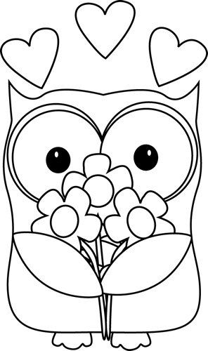 Black And White Owl Clip Art Black And White Owl Image Clipart Cute