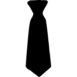 Black Necktie Silhouette