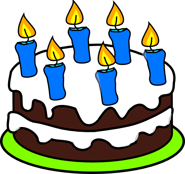 Cake 6 Candles Clip Art At Clker Com   Vector Clip Art Online Royalty
