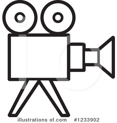 Camera Drawing Outline Royalty Free  Rf  Movie Camera Clipart
