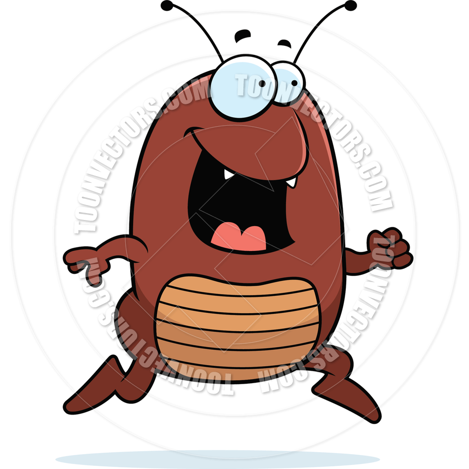 Cartoon Flea Running By Cory Thoman   Toon Vectors Eps  319