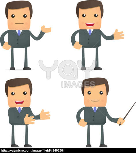 Cartoon Of A Businessman Going Crazy At Work Royalty Free Clip Art