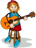Girl Playing Guitar Clipart 4389947 Girl Playing The Guitar With
