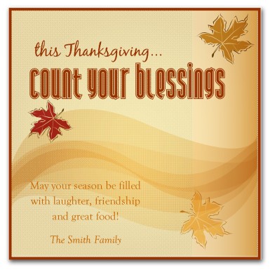 Printable Blessings Thanksgiving Card Template