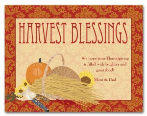 Printable Harvest Blessing Card Template