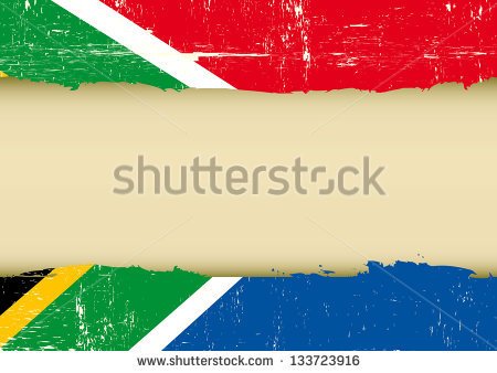 South Africa Scratched Flag  A South Africa Flag With A Large Frame    