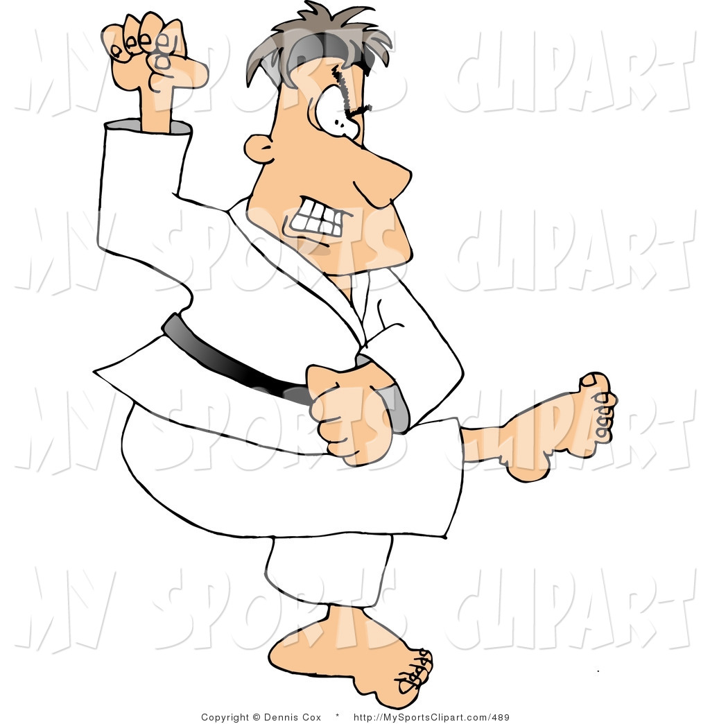 Sports Clip Art Of A Kung Fu Man Practicing Moves By Djart    489