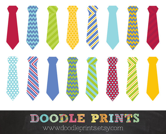 Tie Clipart   Digital Scrapbook Clip Art Printable   Little Man
