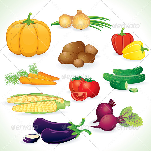 Vector Clip Art Of Vegetables   Characters Vectors