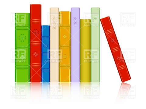 Books In A Row 2338 Objects Download Royalty Free Vector Clipart    