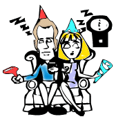Boring New Years Party Clipart With Sleepy Couple 