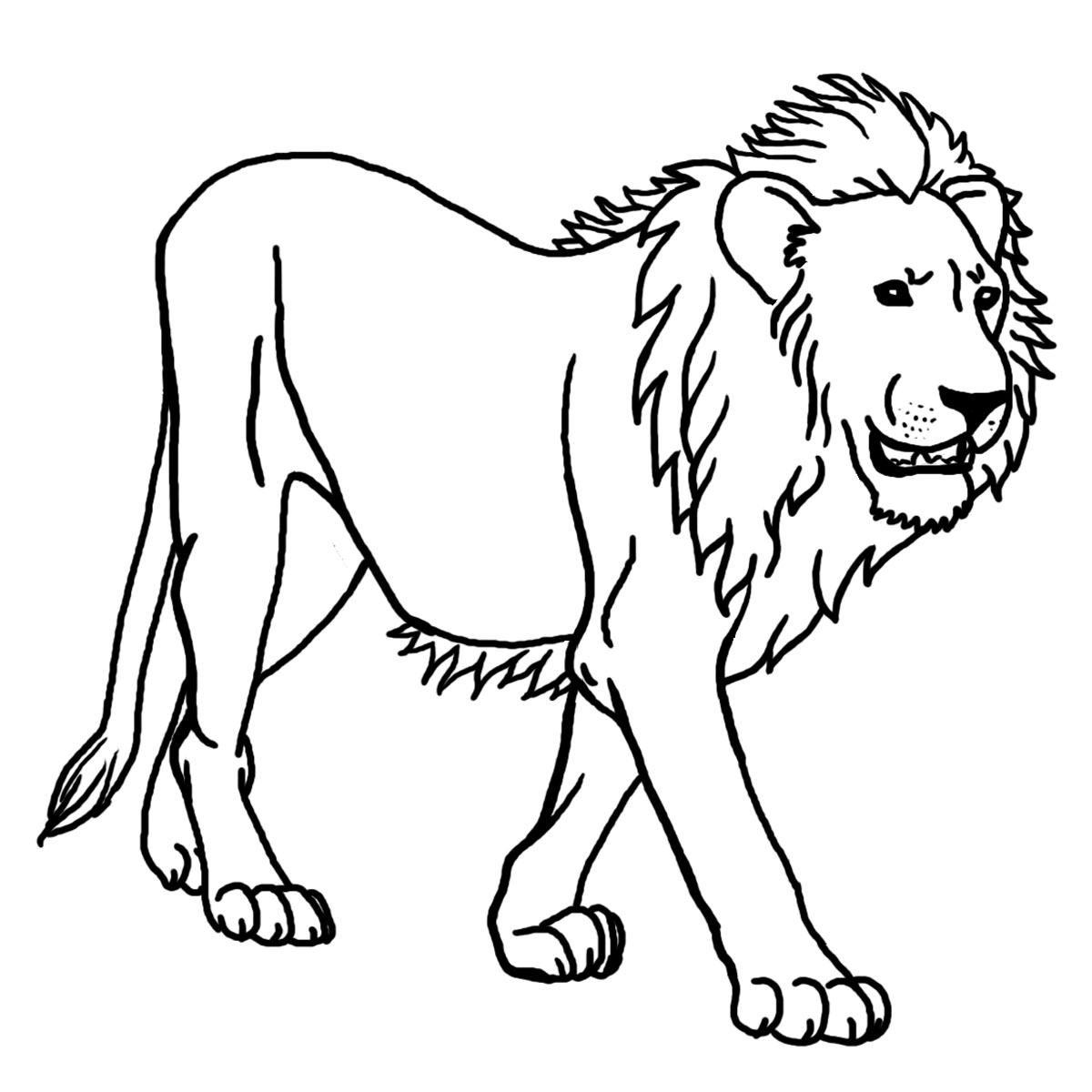 Clip Art  Cartoon Animal Faces  Lion B W   Abcteach