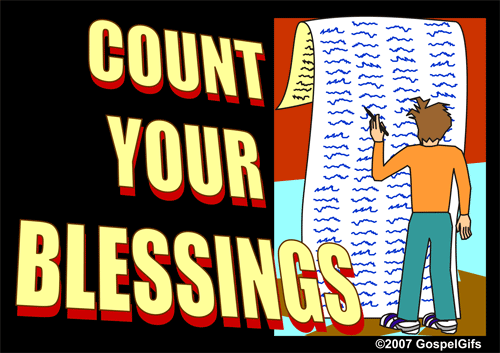 Clip Art Image  Count Your Blessings   Name Them One By One   