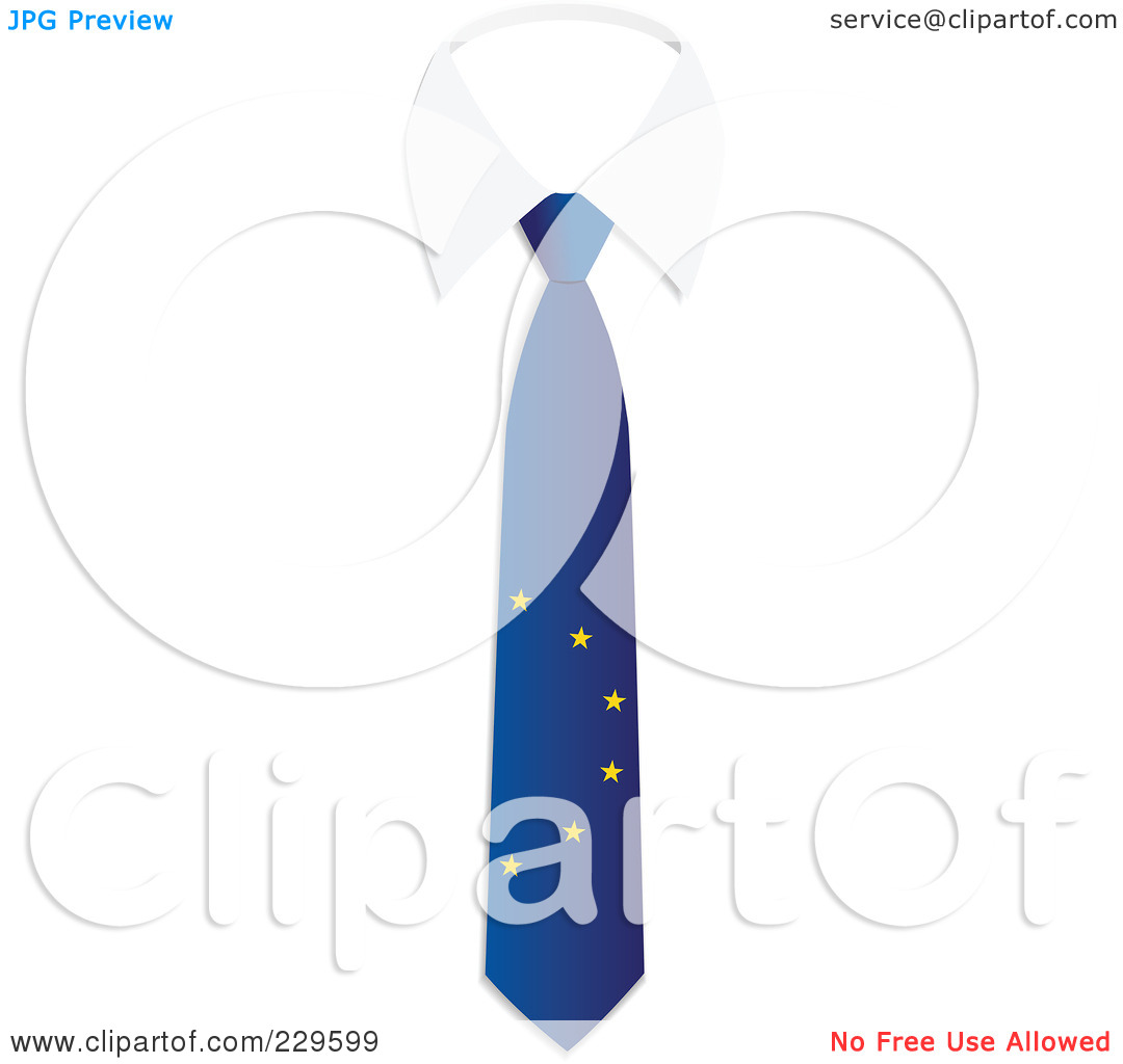 Clipart Illustration Of A Europe Flag Business Tie And White Collar
