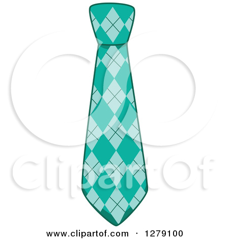 Clipart Of A Diamond Patterened Business Man Neck Tie   Royalty Free