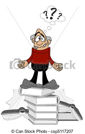 Clueless Man Standing On A Stack Of    Csp5117207   Search Eps Clipart