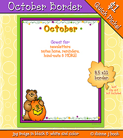 Cute October Clipart Border By Dj Inkers